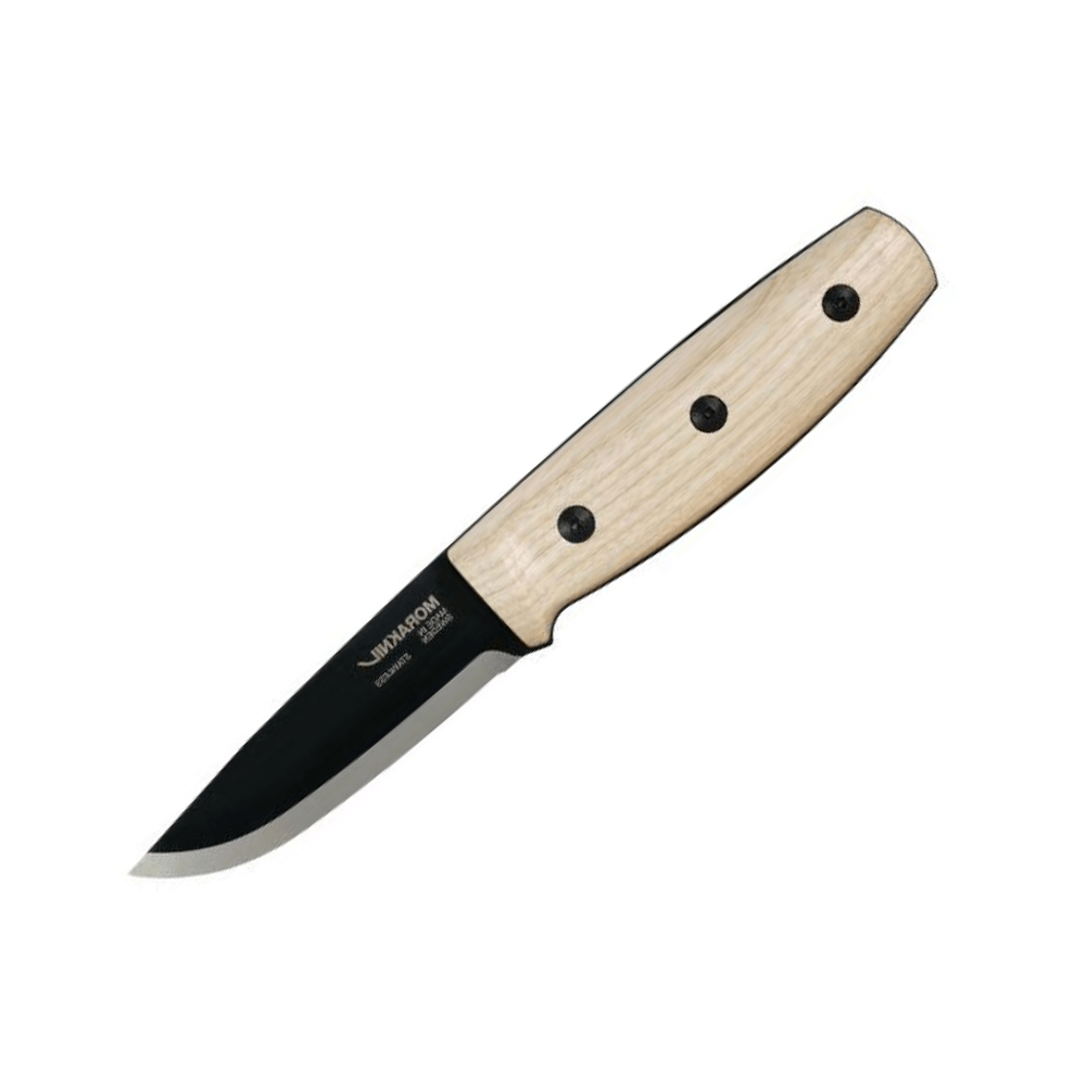 Cuchillo bushcraft Finn Blackblade Ash Wood S con madera de fresn...