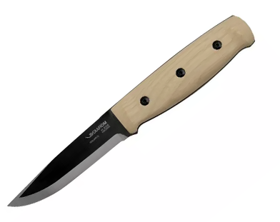 Cuchillo bushcraft Lok Blackblade Ash Wood S con madera de fresno...