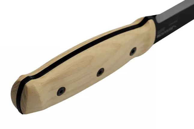 Couteau de bushcraft Lok Blackblade Ash Wood S avec bois de frêne et lame de 10,9 cm. (14085)