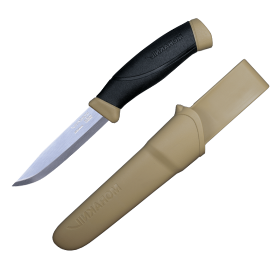 Faca Morakniv Companion Desert com lâmina de 10,3 cm em aço inoxidável.