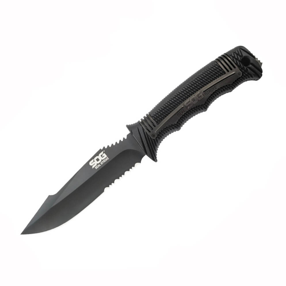 Cuchillo táctico SOG Steal Strike Deluxe con hoja semi dentada de...