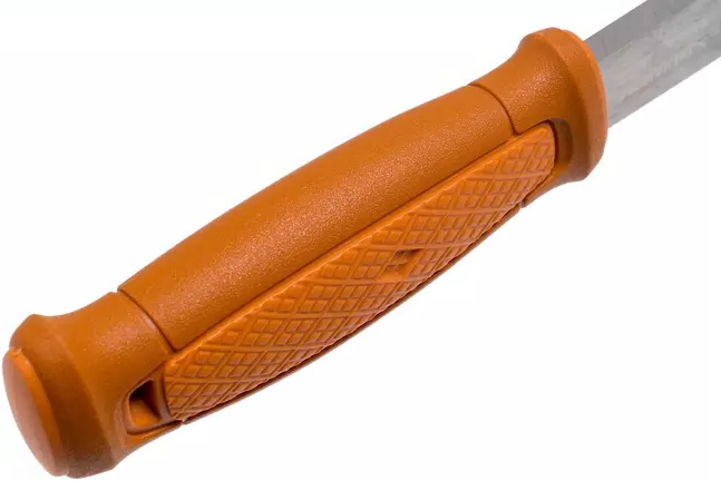 Faca de bushcraft Morakniv Kansbol Burnt Orange com bainha e kit de sobrevivência 13913