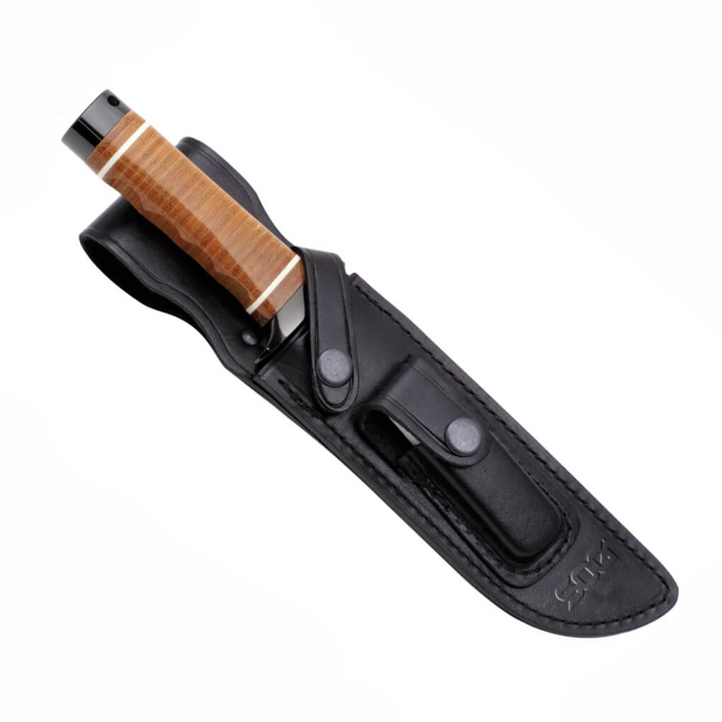 Faca Super SOG Bowie SB1T-L com cabo de couro