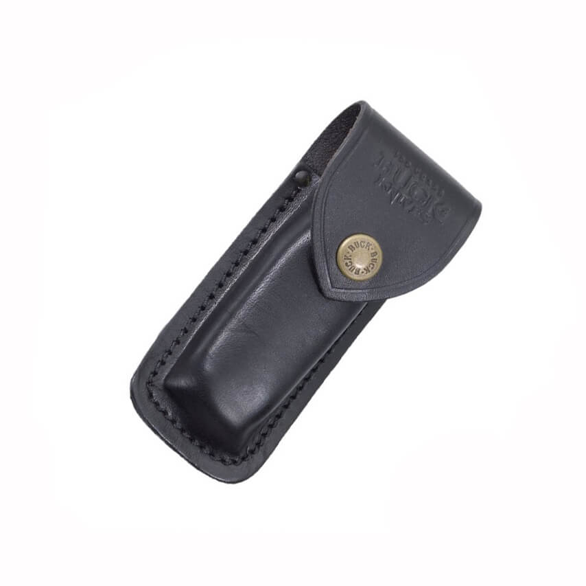 Navaja táctica Buck Folding Ranger Finger Grooved con hoja de 7.6 cm y mango de madera de ébano