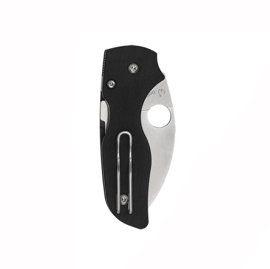 Spyderco LIL' NATIVE G-10 Schwarzes Messer und Wahrncliffe-Stahlklinge mit flacher Schneide C230GPWC