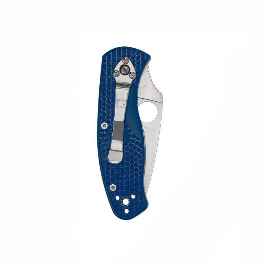 Canivete Spyderco Persistence FRN Blue e lâmina de aço CPM-S35VN com borda plana C136PBL