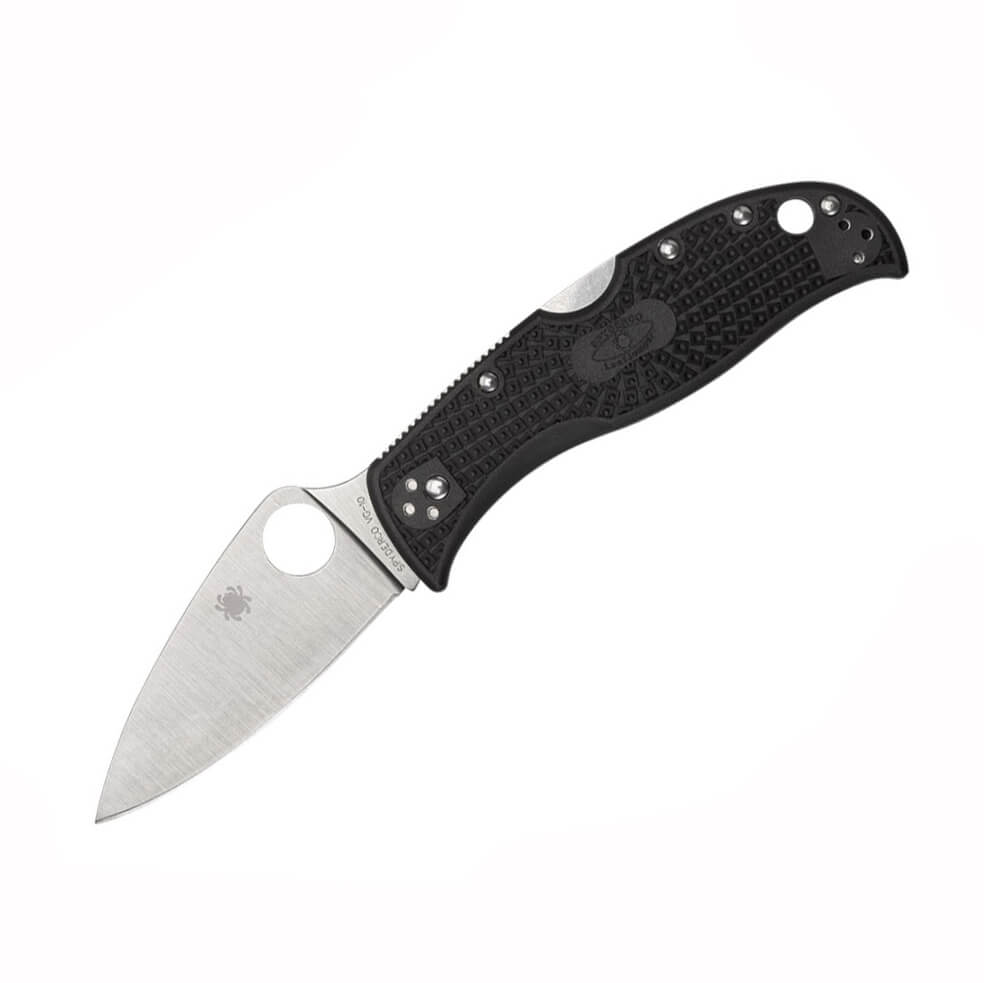 Navaja Spyderco Leafjumper con mango de FRN negro y hoja plana de...