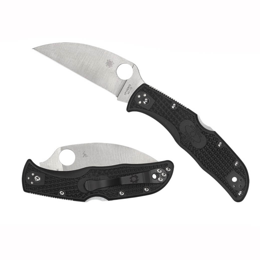 Canivete Spyderco Endela com cabo FRN preto e lâmina VG-10 PlainEgde C243FPWCBK