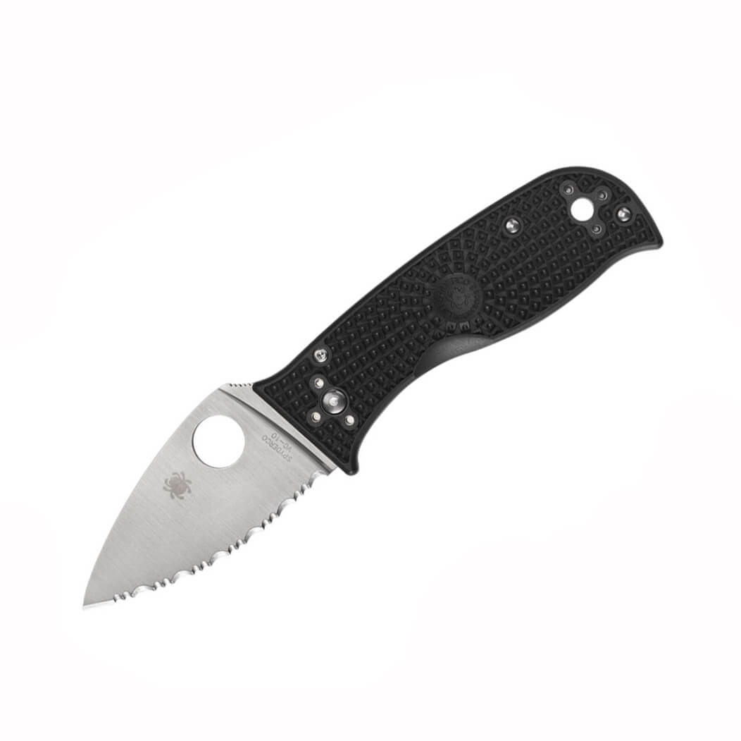 Navaja Spyderco Lil Temperance 3 con mango de FRN negro y y filo ...