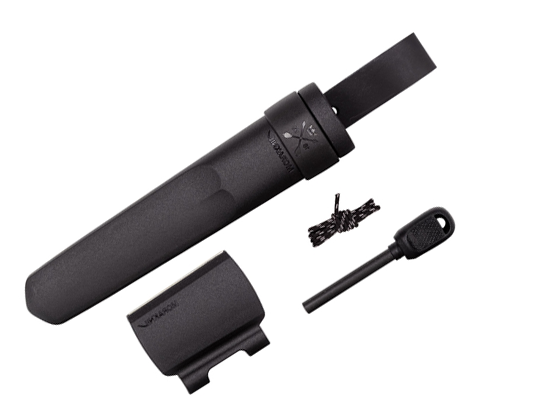 Cuchillo bushcraft Garberg Black con kit de supervivencia. 13914