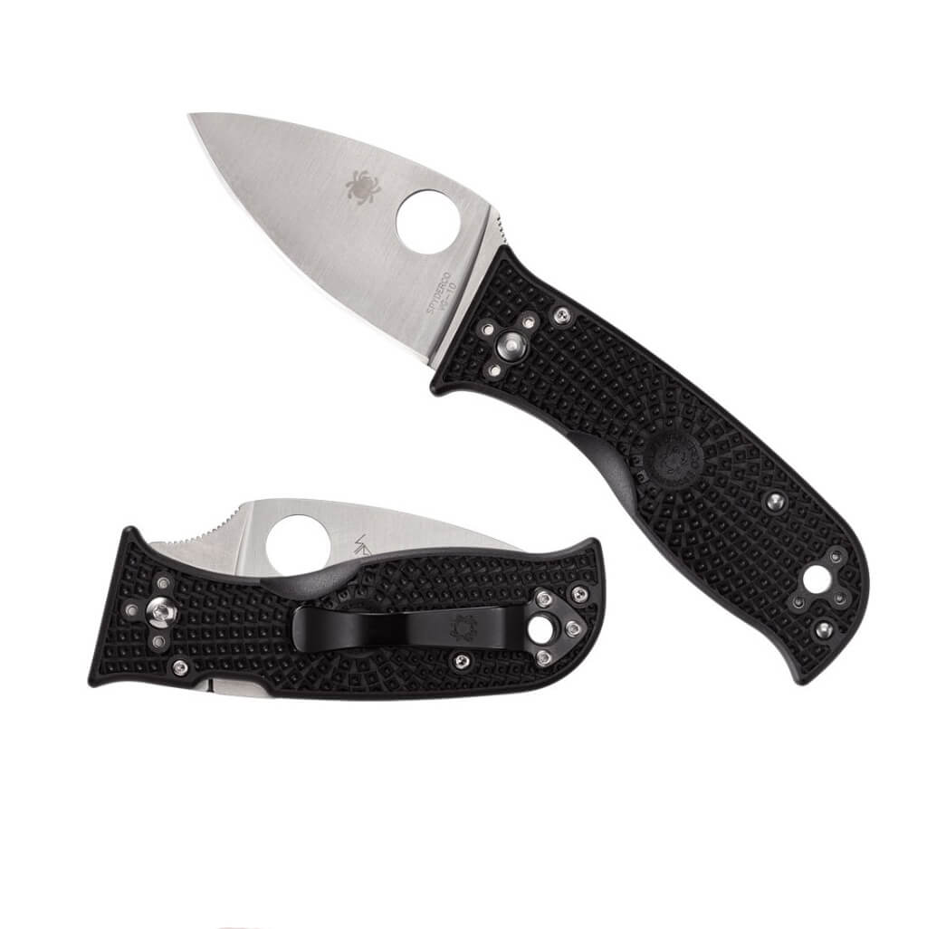 Navaja Spyderco Lil Temperance 3 con mango de FRN negro y y filo plano C69PBK3