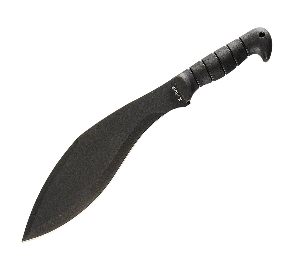 Machete Kukri Ka-Bar con hoja de 29,2 cm en acero al carbono.