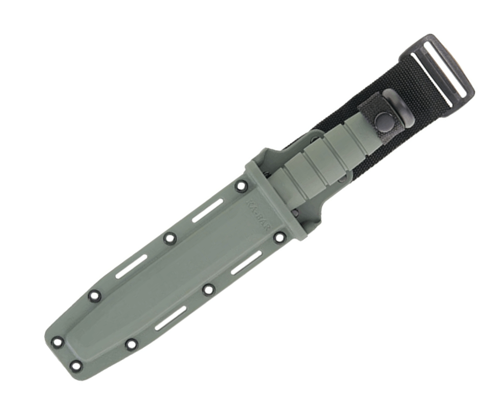 Cuchillo de combate Ka-Bar Full Size Foliage Green 5011 - Hoja de 17,8 cm y mango de Kraton.