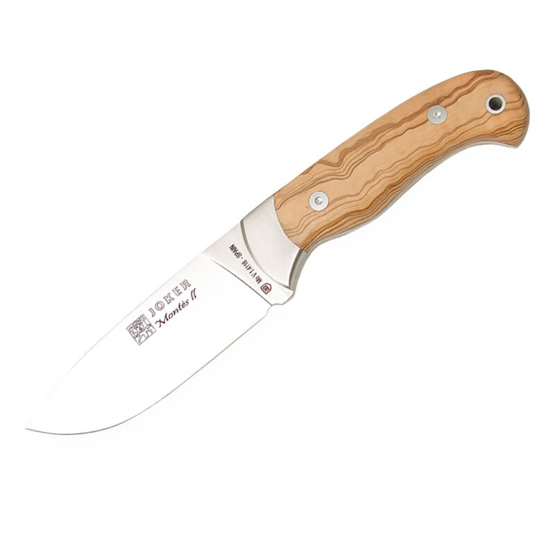 Cuchillo de caza Joker Montés II con mango de madera de olivo con...