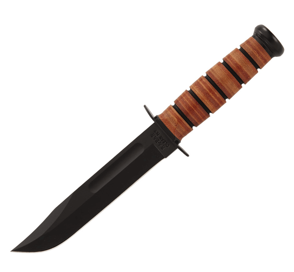 Cuchillo táctico Ka-Bar USMC 1217 - Hoja de 18 cm y funda de cuer...