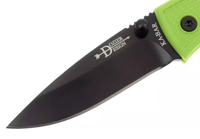 Navaja Ka-Bar Mini Zombie Verde 4072ZG - Hoja de acero inoxidable de 6 cm