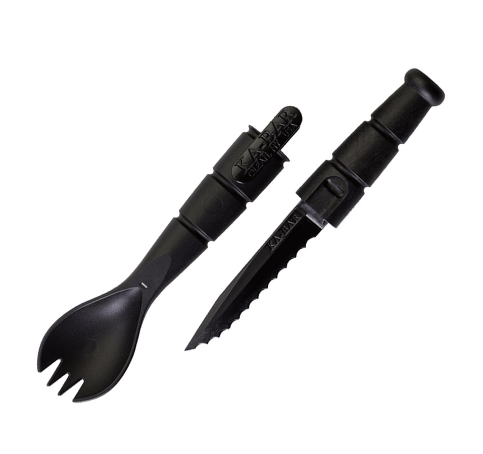 Spork táctico Ka-bar 9909 - Cuchara, tenedor y cuchillo