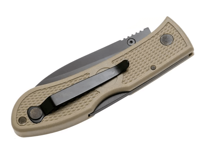 Navaja bolsillo Ka-Bar Dozier Folding Hunter Coyote marrón - Hoja de 7,6 cm en acero inoxidable