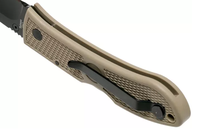 Navaja bolsillo Ka-Bar Dozier Folding Hunter Coyote marrón - Hoja de 7,6 cm en acero inoxidable