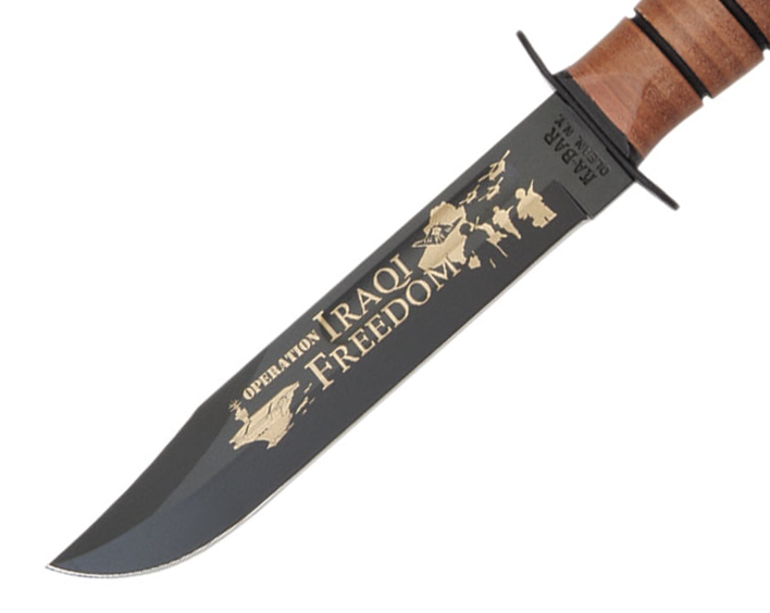 Cuchillo Ka-Bar 9128 conmemorativo de la libertad Iraquí - Cuerpo de Marines de los Estados Unidos