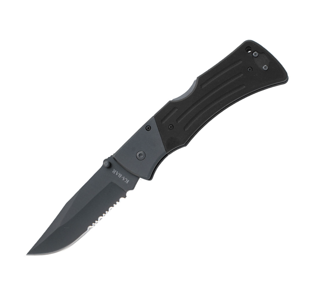 Navaja táctica Ka-Bar Mule G10 3063 - Hoja clip point de 10 cm en...