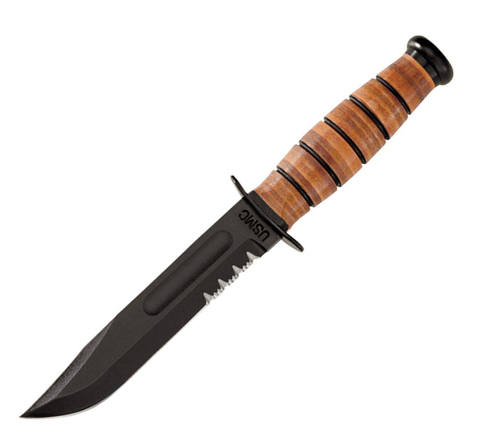 Cuchillo táctico Ka-Bar USMC 1218 - Hoja parcialmente dentada de ...