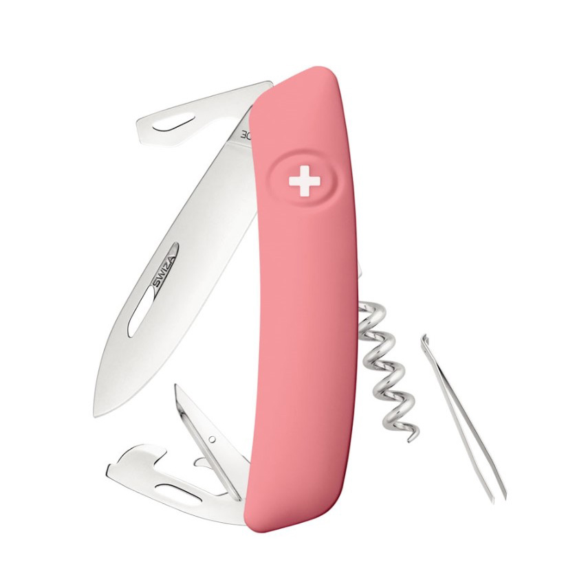 Navaja multiusos Swiza D03 rosa con 11 funciones
