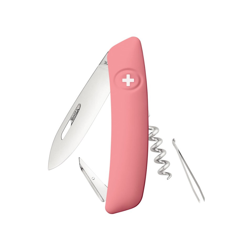 Navaja multiusos Swiza D01 rosa con 6 funciones KNI.0010.1910