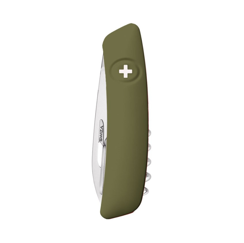 Swiza D01 Olive Green multipurpose knife with 6 functions KNI.0010.1050