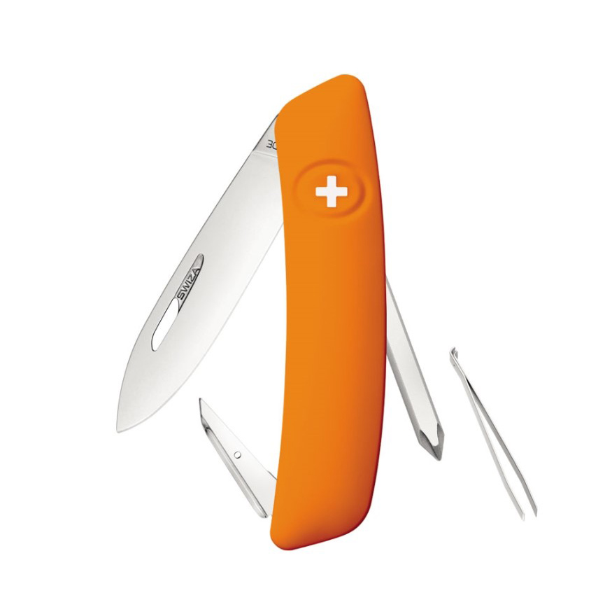 Navaja multiusos Swiza D02 naranja con 6 funciones KNI.0020.1060