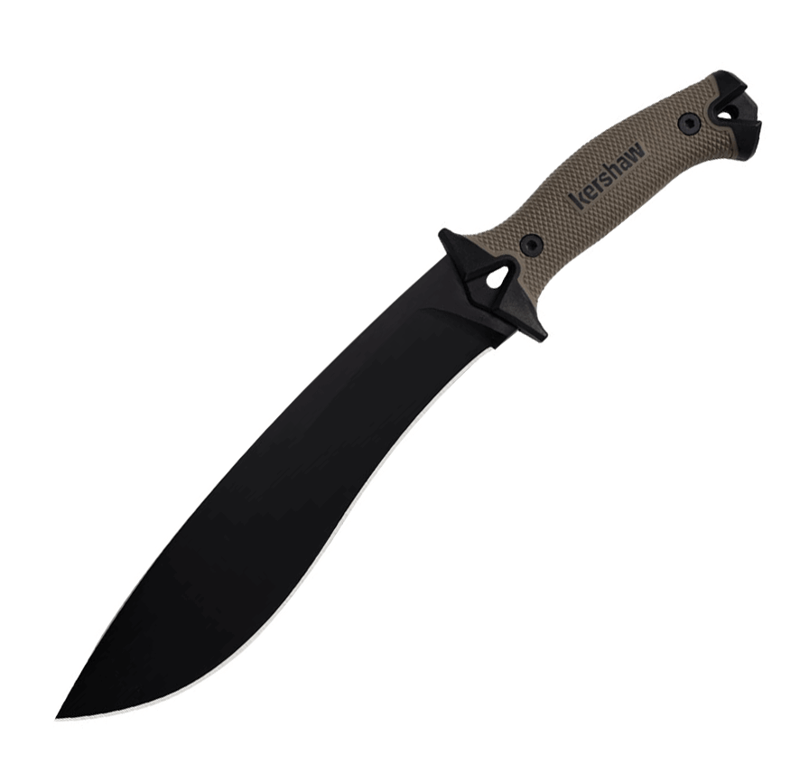 Facão Kershaw CAMP 10-TAN - lâmina de 25,4 cm e cabo de borracha