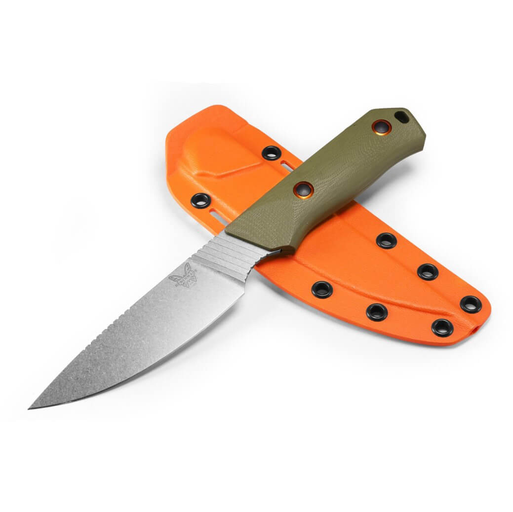 Faca tática Benchmade Raghorn 15600-1 com cabo G10 verde