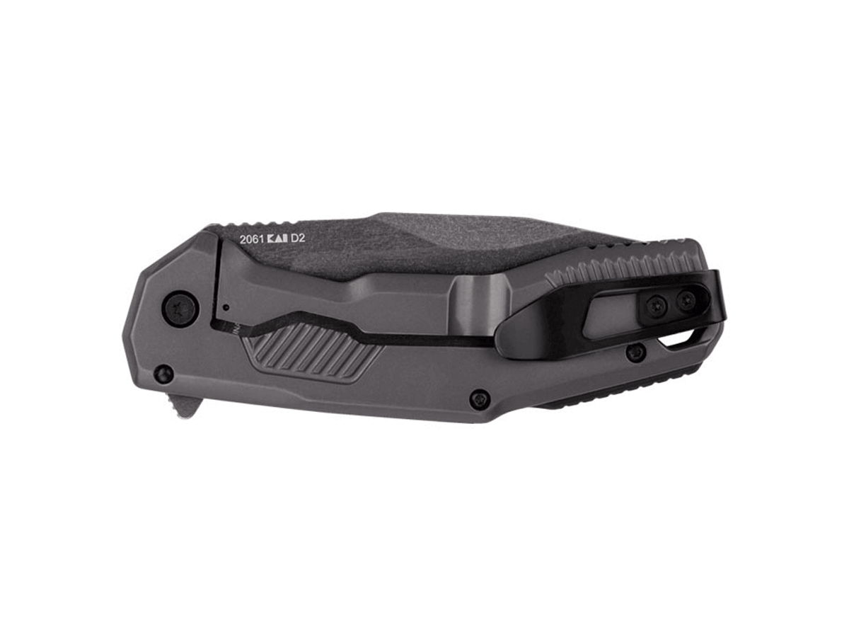 Faca tática Kershaw Cannonball 2061 - lâmina de aço D2 de 8,9 cm e cabo de aço inoxidável