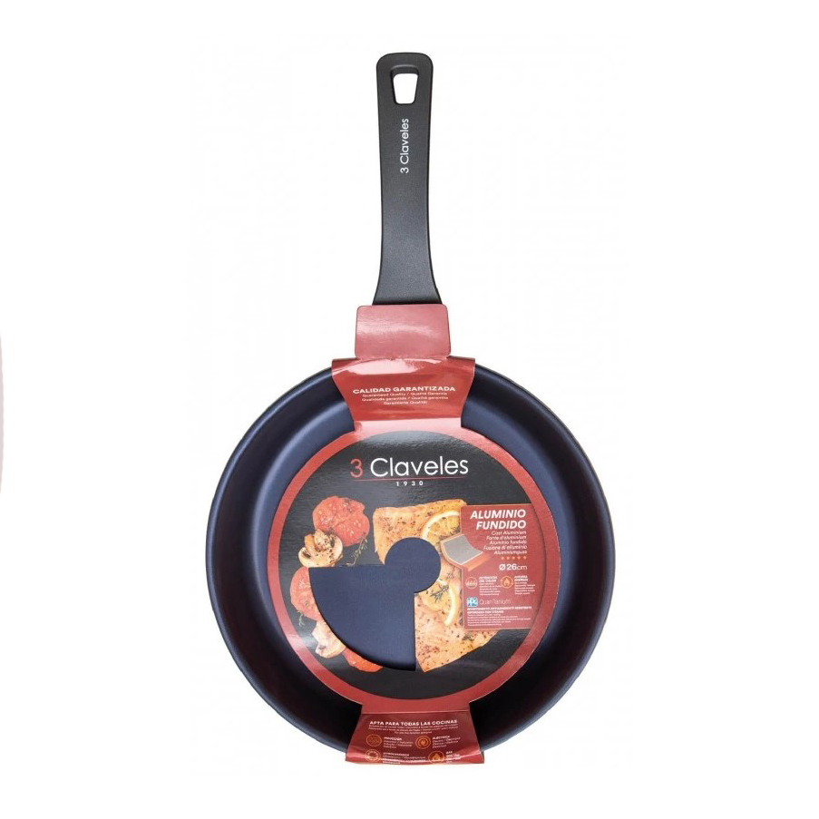 Sartén QuanTanium 26 cm 3 Claveles modelo Dark
