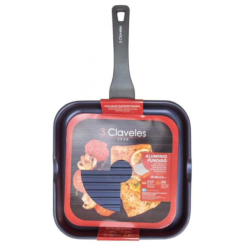 Grelha 28x28 cm 3 Claveles Modelo Dark