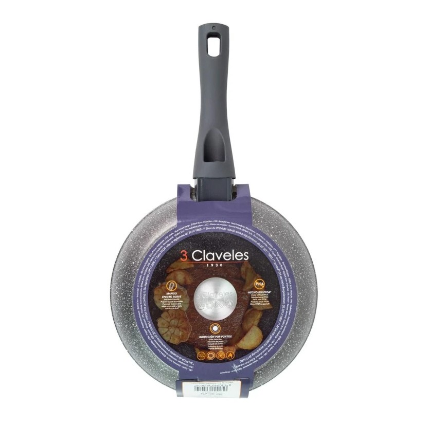 Sartén Antiadherente QuanTanium 3 Claveles Grey 20 cm