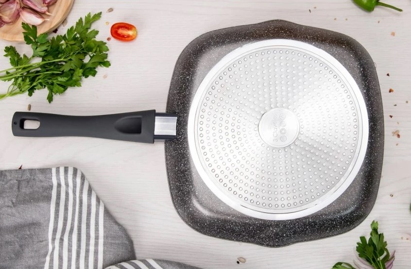 Grelhador Antiaderente 28x28x4,5 cm 3 Claveles Grey