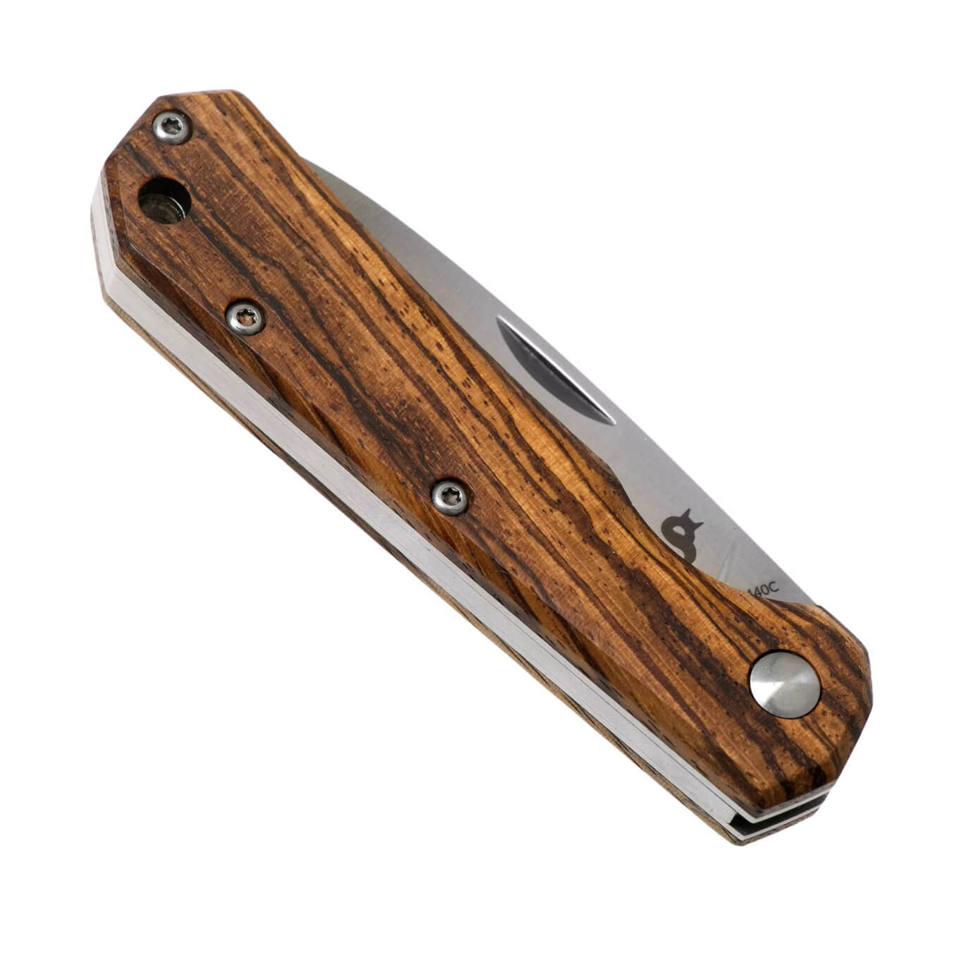 Black Fox Ciol BF-748ZW EDC pocket knife with zebrawood handle
