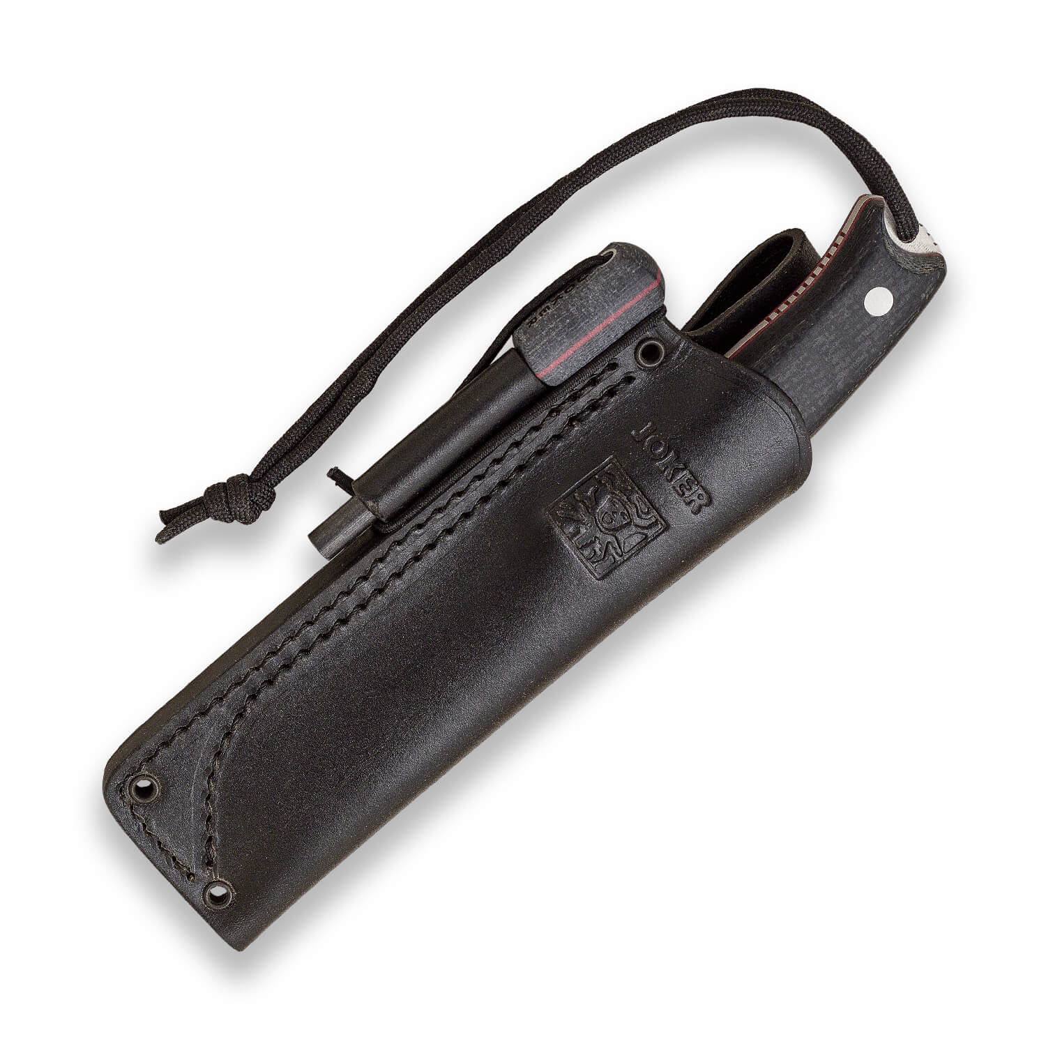 Cuchillo bushcraft Joker Oso TS1 yute micarta negra con pedernal