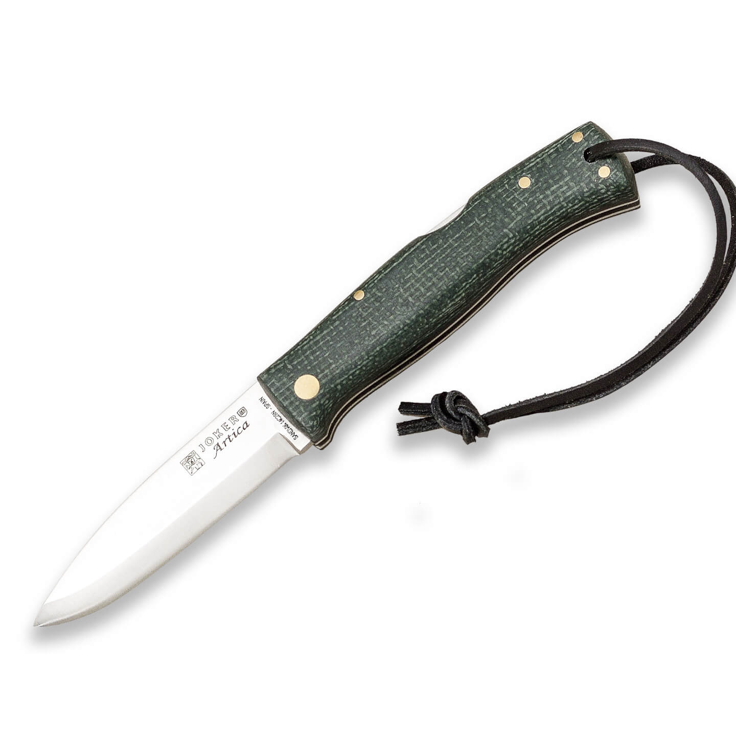 Navaja de bolsillo Joker Ártica con mango de micarta verde y hoja...