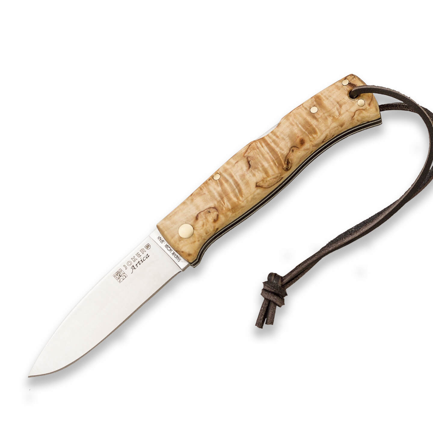 Navaja de bolsillo Joker Ártica con mango de madera de abedul riz...