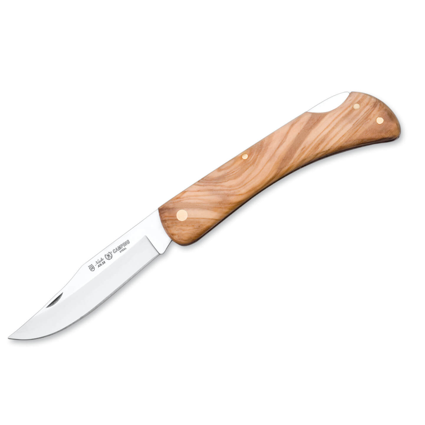 Navaja de bolsillo Nieto Camping con mango de madera de olivo y h...