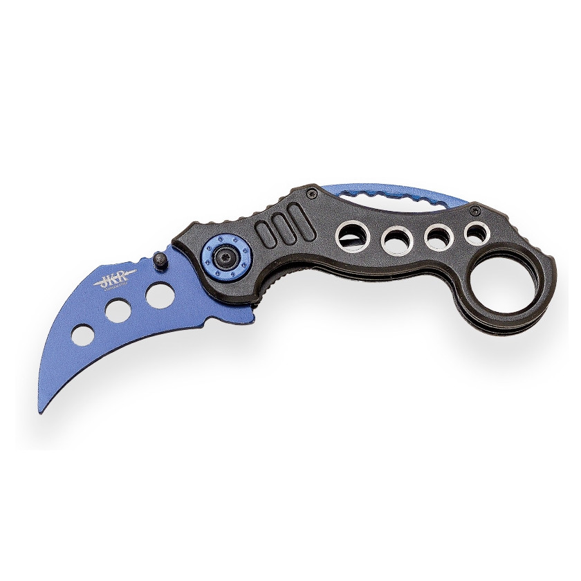 Faca de treino Karambit, lâmina de 7,3 cm, abertura manual por JK...