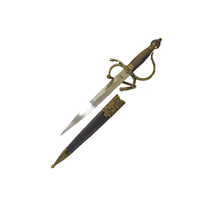 Punhal de Amont antigo com cabo de bronze