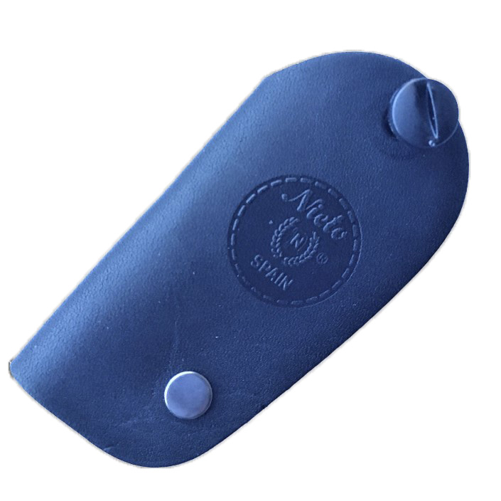 Cuchillo de cuello Nieto SOS satinado con hoja de 3 cm y funda de cuero