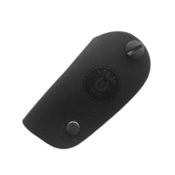 Cuchillo de cuello Nieto SOS negro con hoja de 3 cm y funda de cuero