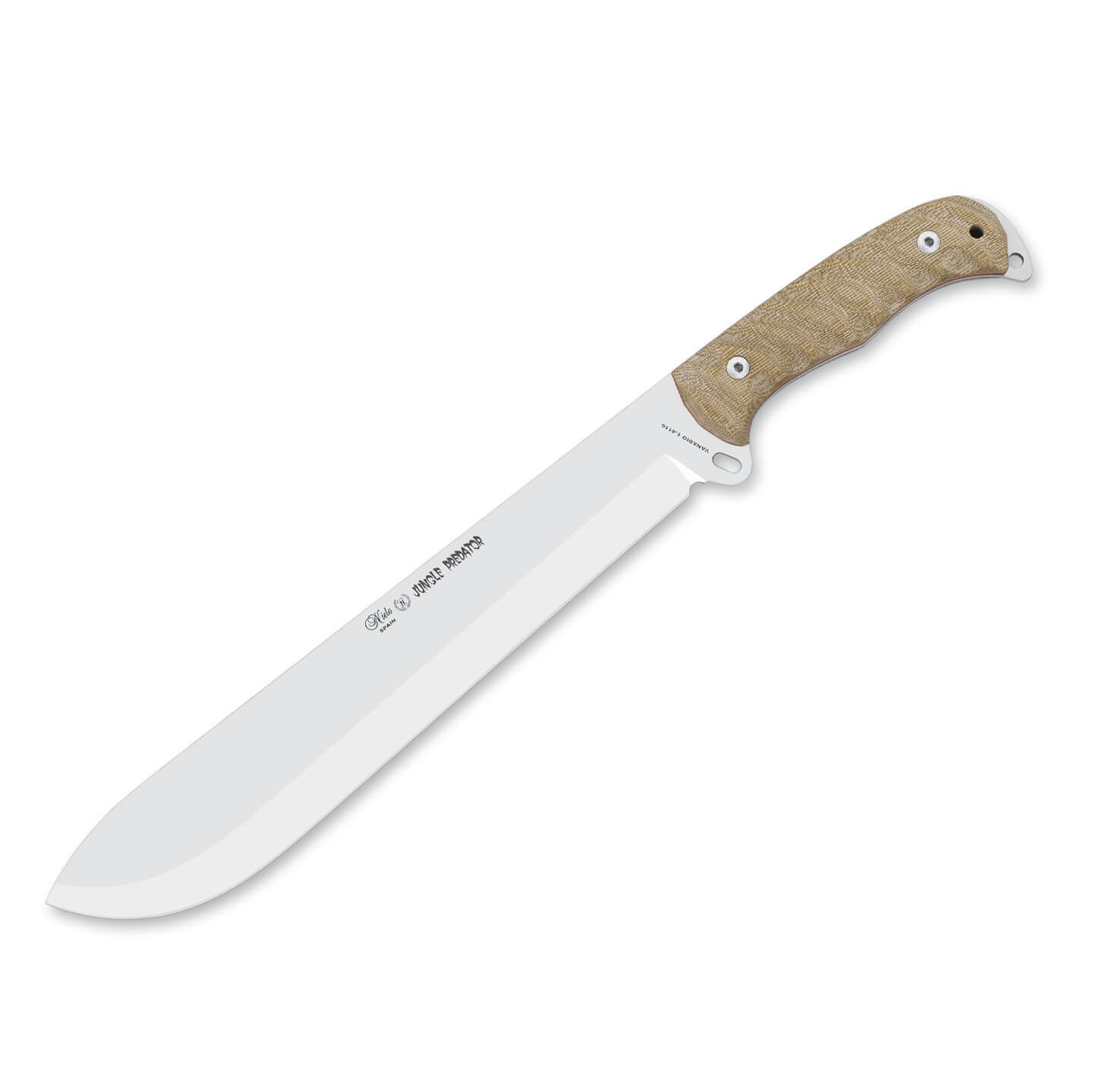 Machete Nieto Jungle Predator con mango de micarta beige y hoja d...