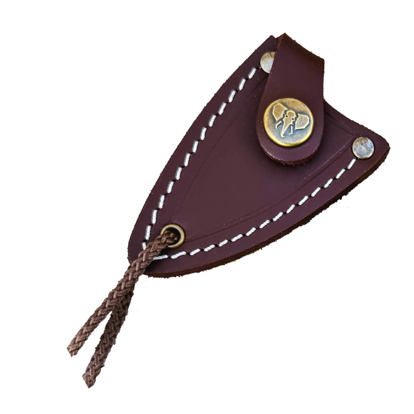 Cuchillo Yoda Marrón de Cudeman con funda de cuero