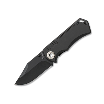 Navaja de bolsillo negra con hoja de 5.7 cm clip de bolsillo