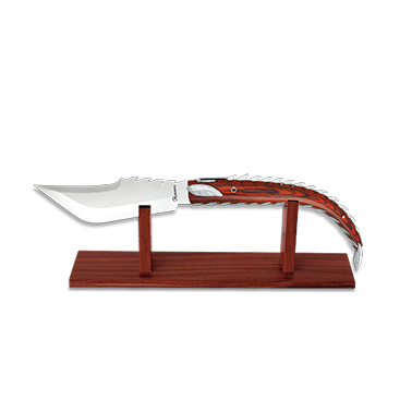 Navaja Espino gigante con mango de estamina y acero hoja de 22.5 cm con bloqueo de carraca